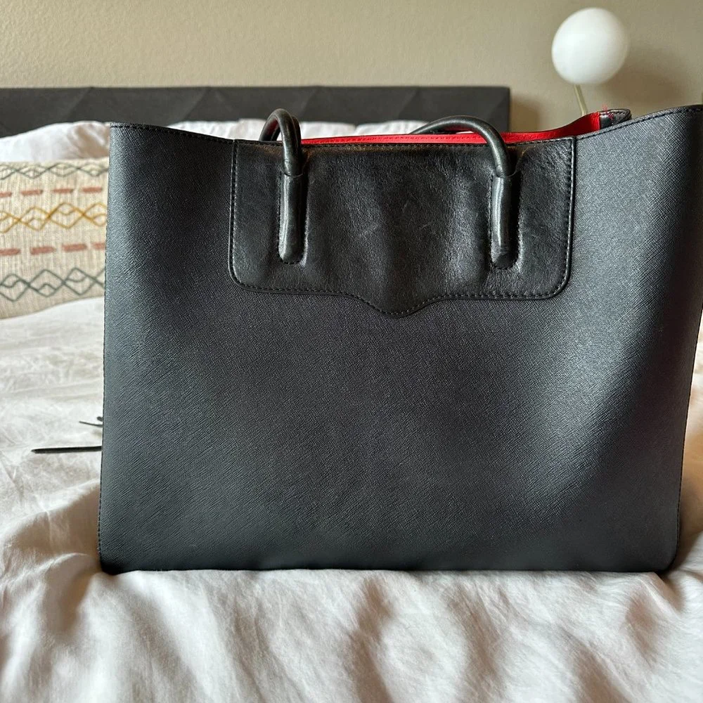 Rebecca Minkoff Black Leather Tote Bag - Picture 3 of 7